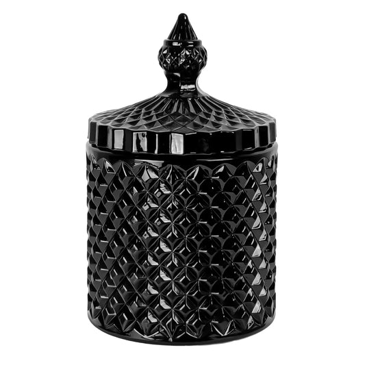 300ml - París Vaso de lujo de vidrio para velas - Negro - Candle Craft