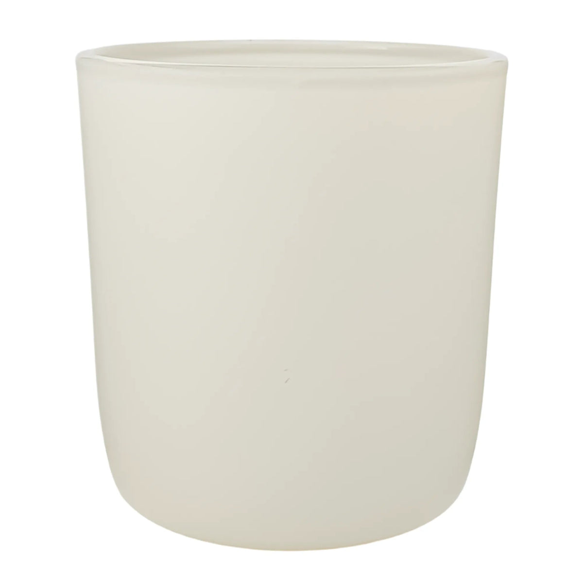 300ml - Valencia Vaso de Vidrio para Velas con Base Redondo - Frasco Beige Crema - Mate - Candle Craft