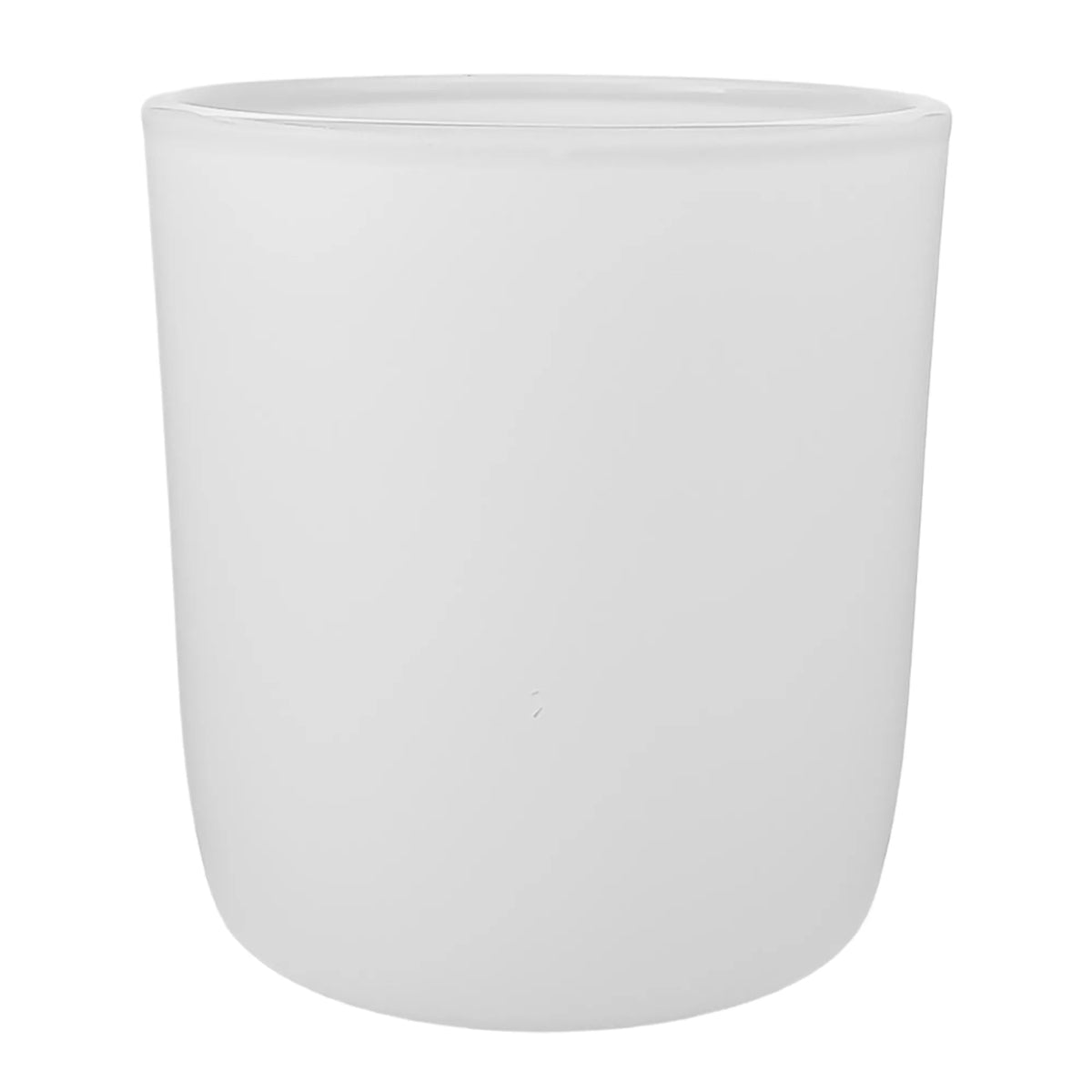 300ml - Valencia Vaso de Vidrio para Velas con Base Redondo - Frasco Blanco Mate - Candle Craft