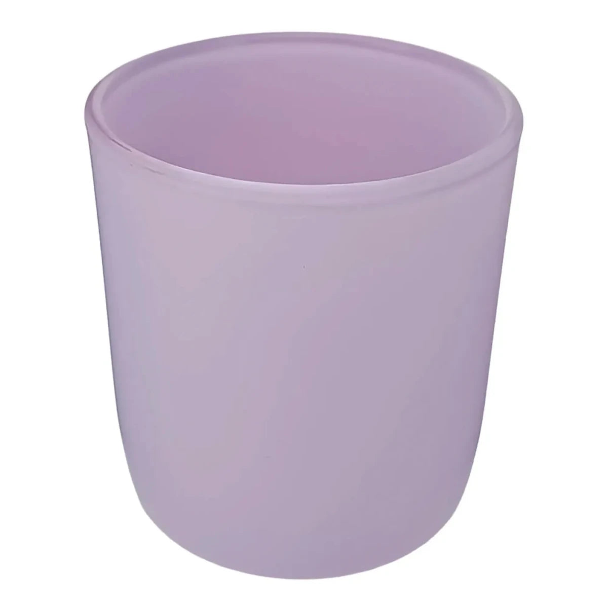 300ml - Valencia Vaso de Vidrio para Velas con Base Redondo - Frasco Lavanda Lila Morado Pastel - Mate - Candle Craft