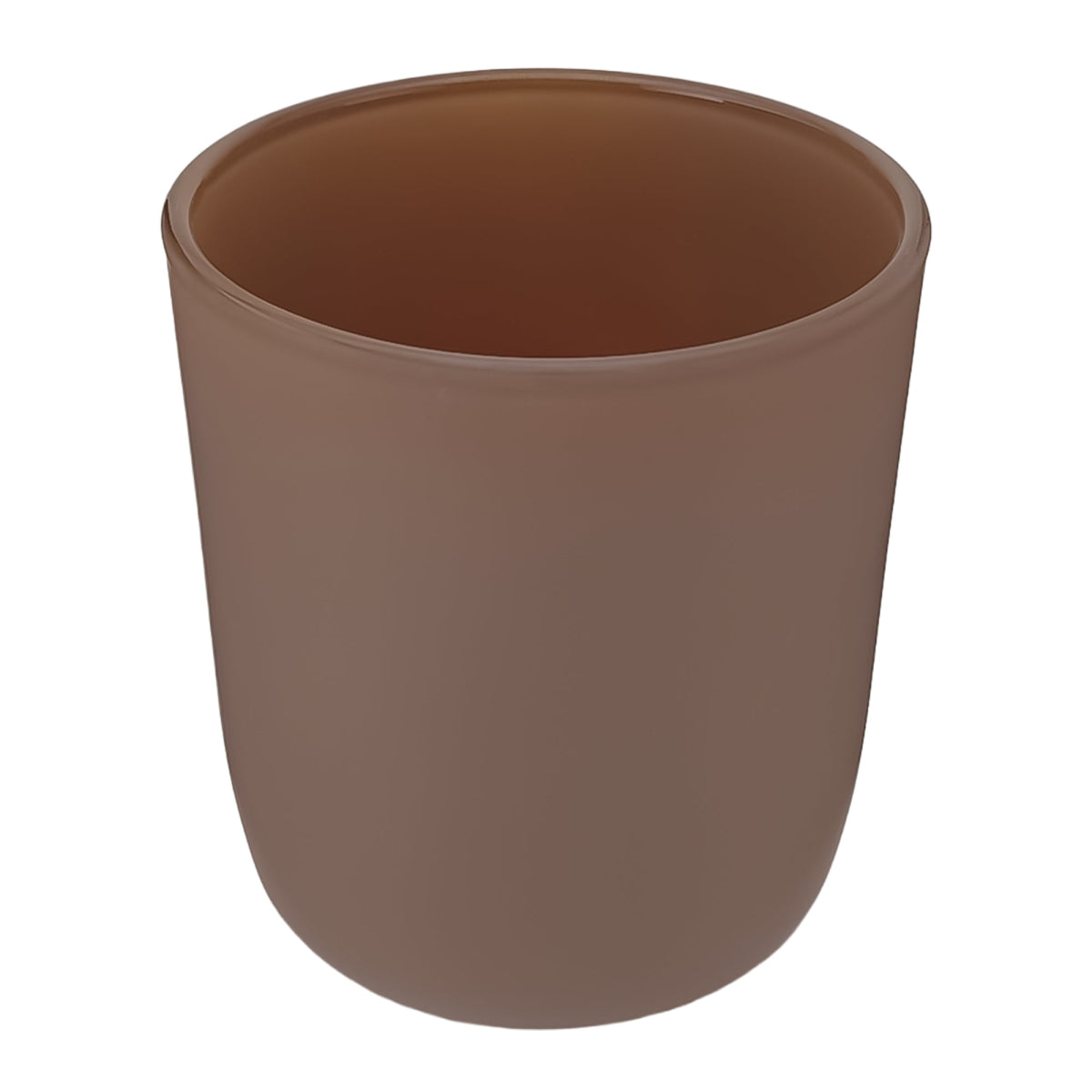 300ml - Valencia Vaso de Vidrio para Velas con Base Redondo - Frasco Mocha Mousse - Color del año - Café Mate - Candle Craft