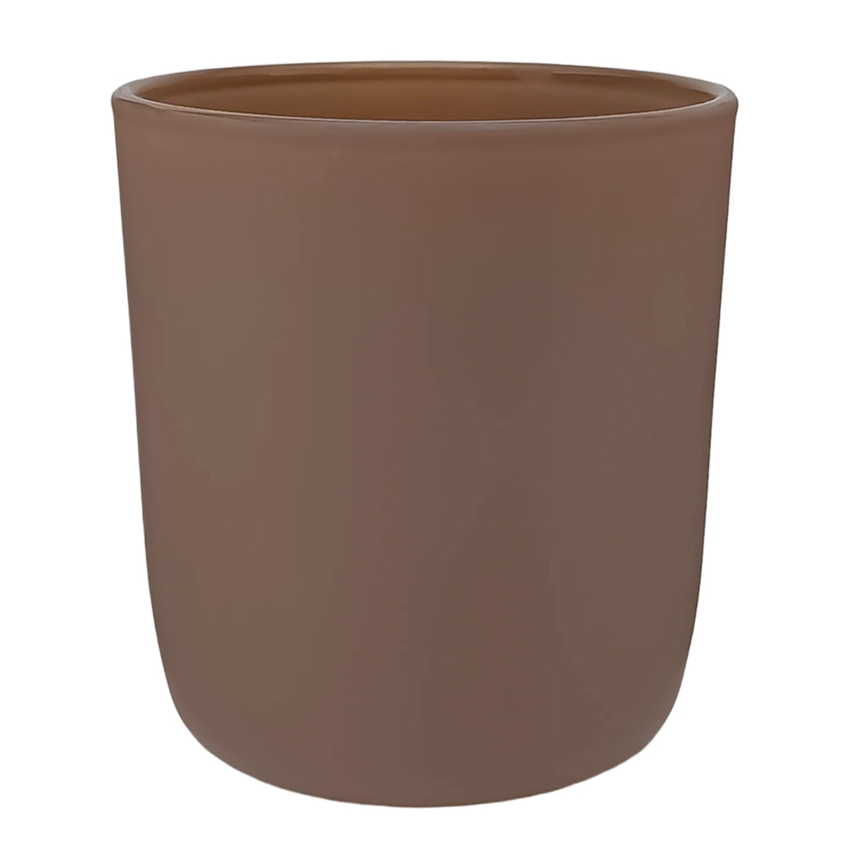 300ml - Valencia Vaso de Vidrio para Velas con Base Redondo - Frasco Mocha Mousse - Color del año - Café Mate - Candle Craft