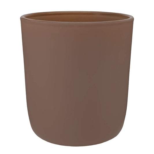 300ml - Valencia Vaso de Vidrio para Velas con Base Redondo - Frasco Mocha Mousse - Color del año - Café Mate - Candle Craft