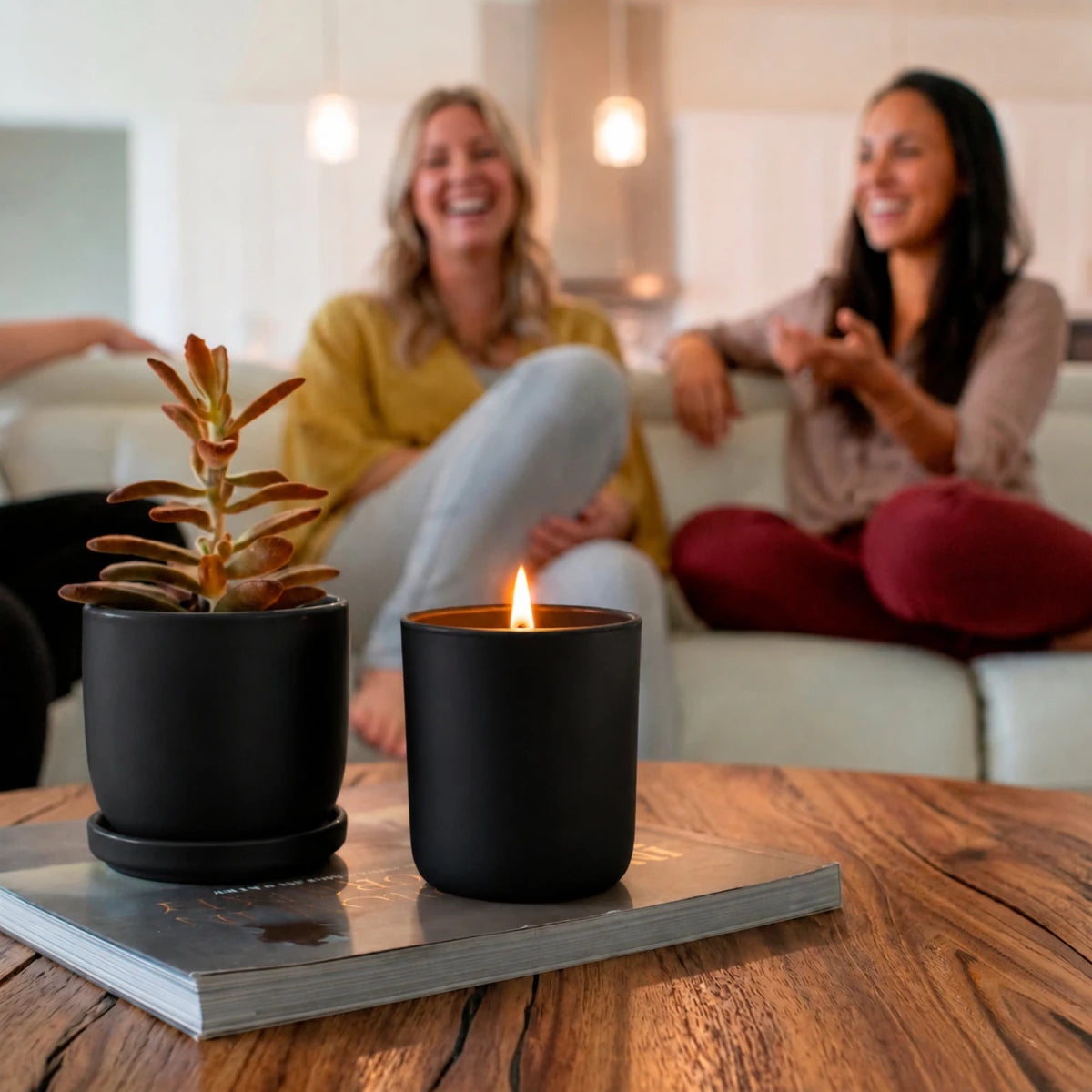 300ml - Valencia Vaso de Vidrio para Velas con Base Redondo - Frasco Negro Mate - Candle Craft