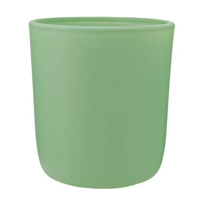 300ml - Valencia Vaso de Vidrio para Velas con Base Redondo - Frasco Verde Menta Verde Pastel - Mate - Candle Craft