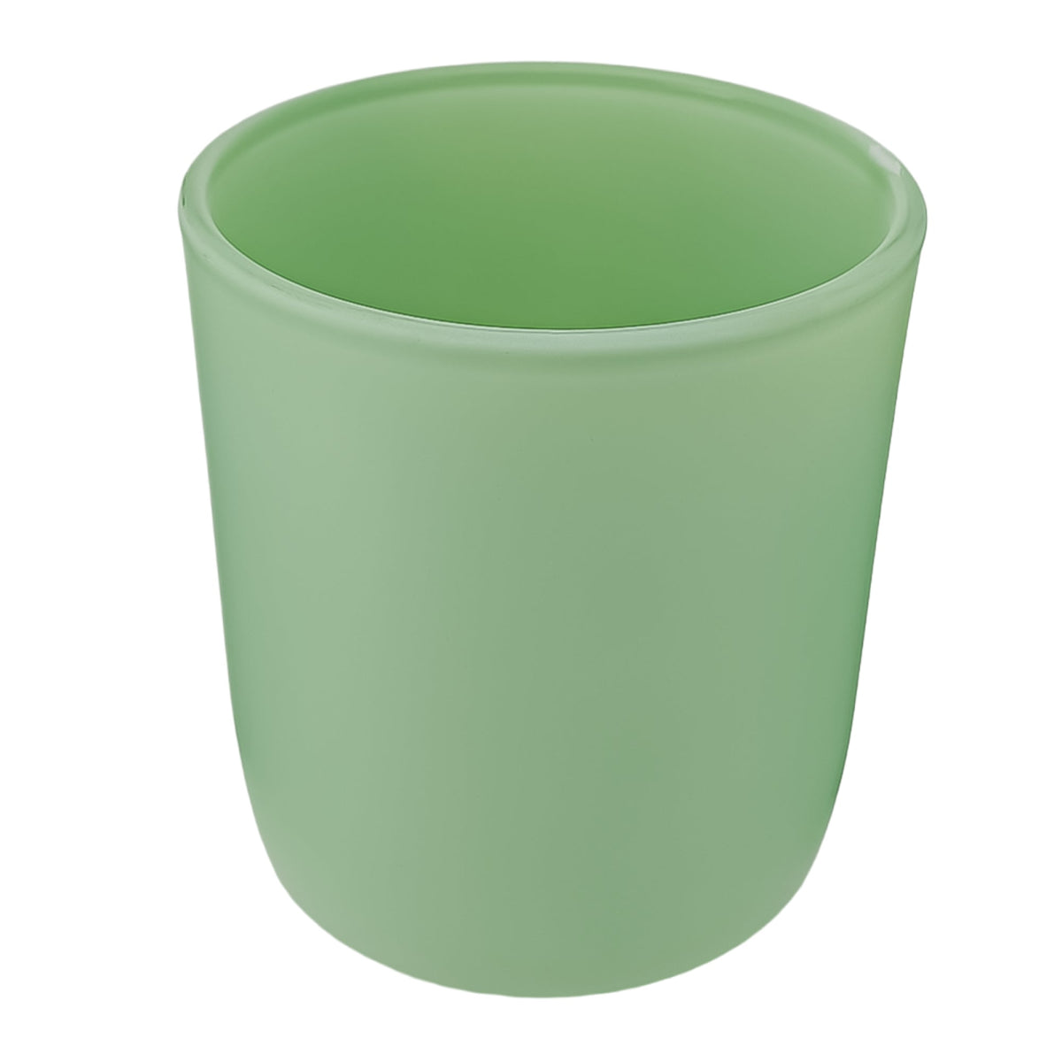 300ml - Valencia Vaso de Vidrio para Velas con Base Redondo - Frasco Verde Menta Verde Pastel - Mate - Candle Craft