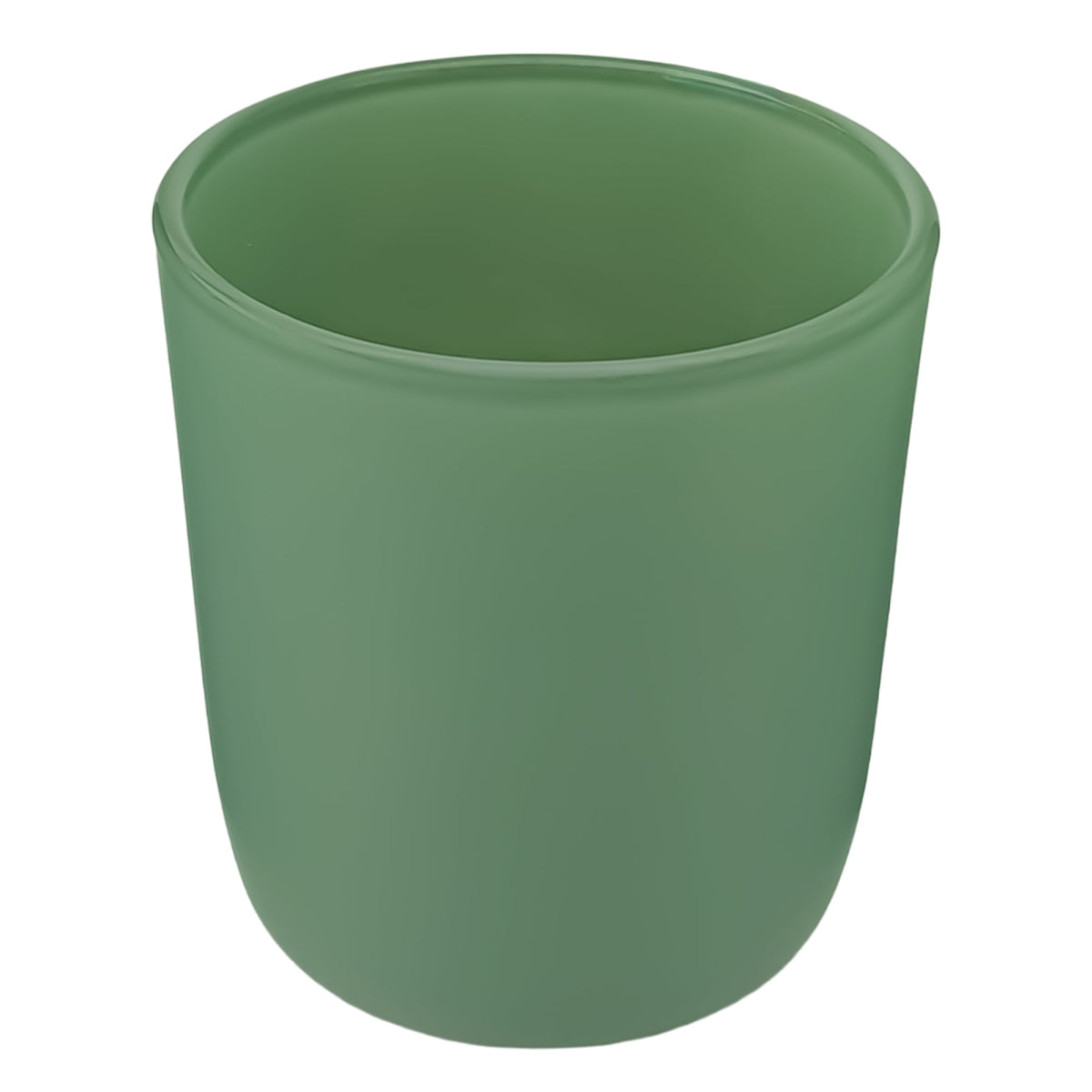 300ml - Valencia Vaso de Vidrio para Velas con Base Redondo - Frasco Verde Salvia - Mate - Candle Craft