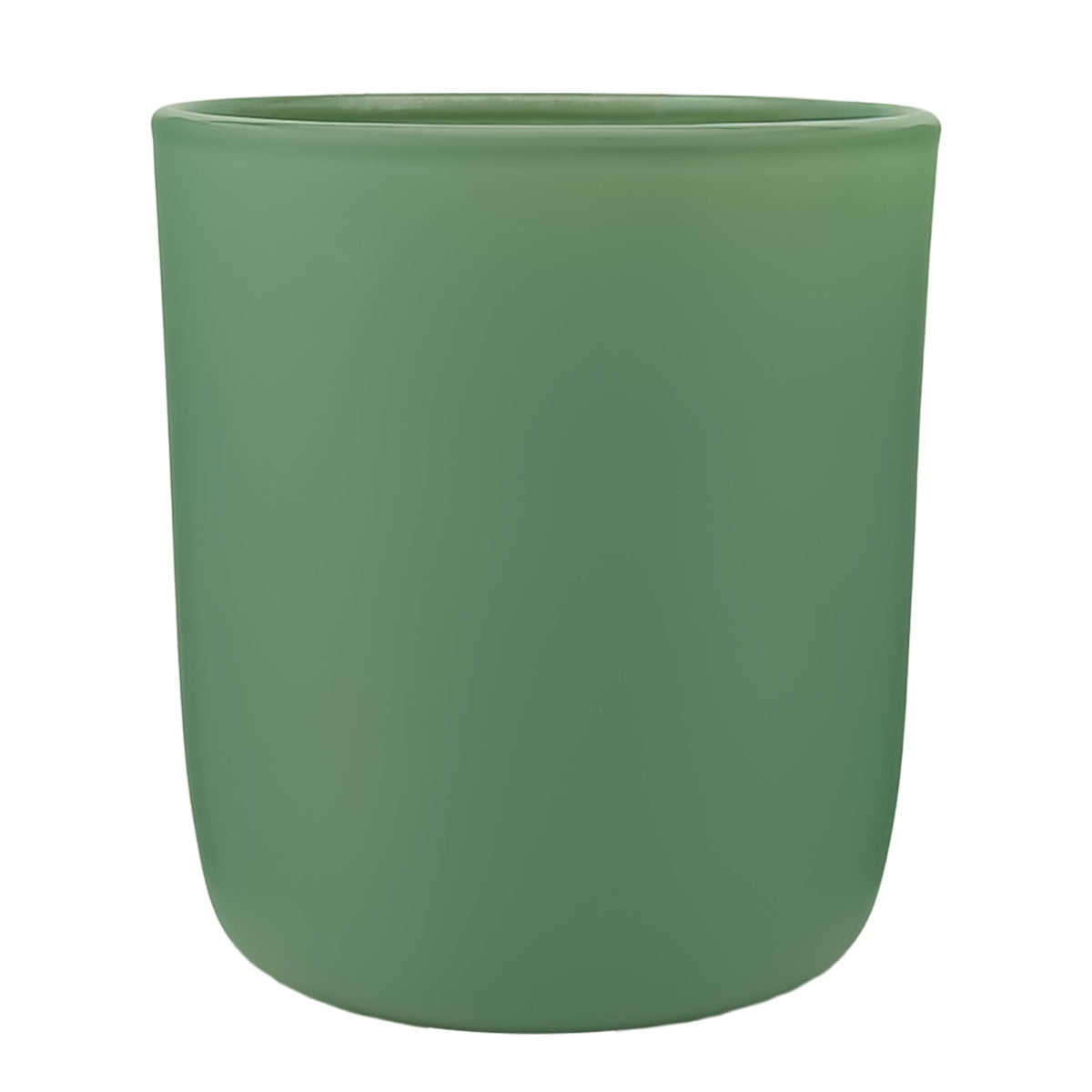 300ml - Valencia Vaso de Vidrio para Velas con Base Redondo - Frasco Verde Salvia - Mate - Candle Craft