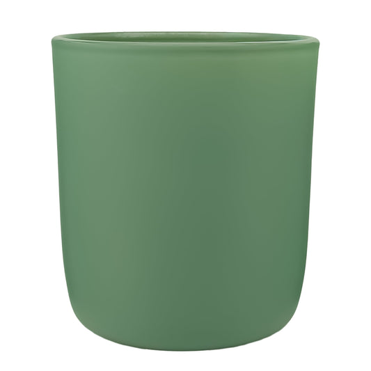 300ml - Valencia Vaso de Vidrio para Velas con Base Redondo - Frasco Verde Salvia - Mate - Candle Craft