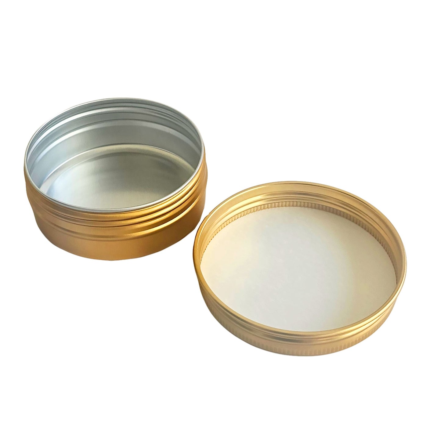 30ml - La Paz Pomadera de Aluminio - Lata de Aluminio - Dorado - Candle Craft