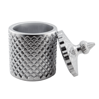 310ml - Carrara Vaso de Concreto para velas con tapa - Plata - Candle Craft