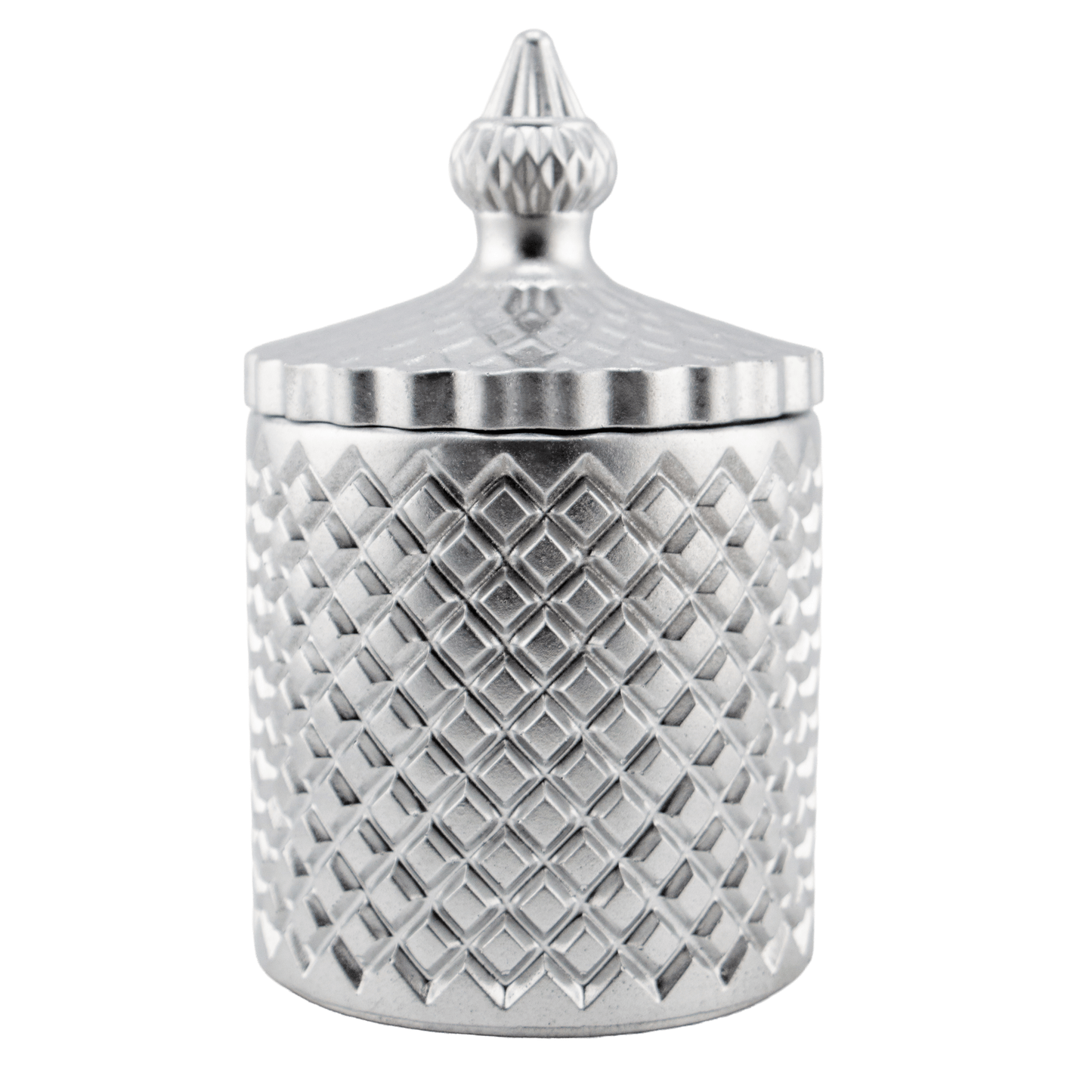 310ml - Carrara Vaso de Concreto para velas con tapa - Plata - Candle Craft