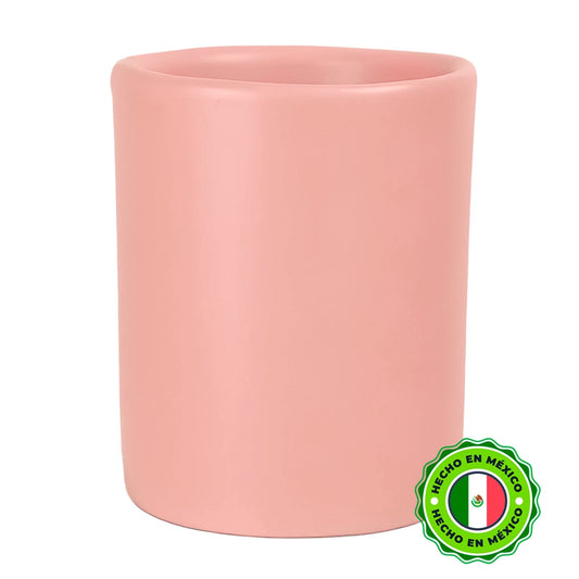 320ml - Colección Talavera – Vasos de Cerámica para Velas - Rosa Pastel - Candle Craft
