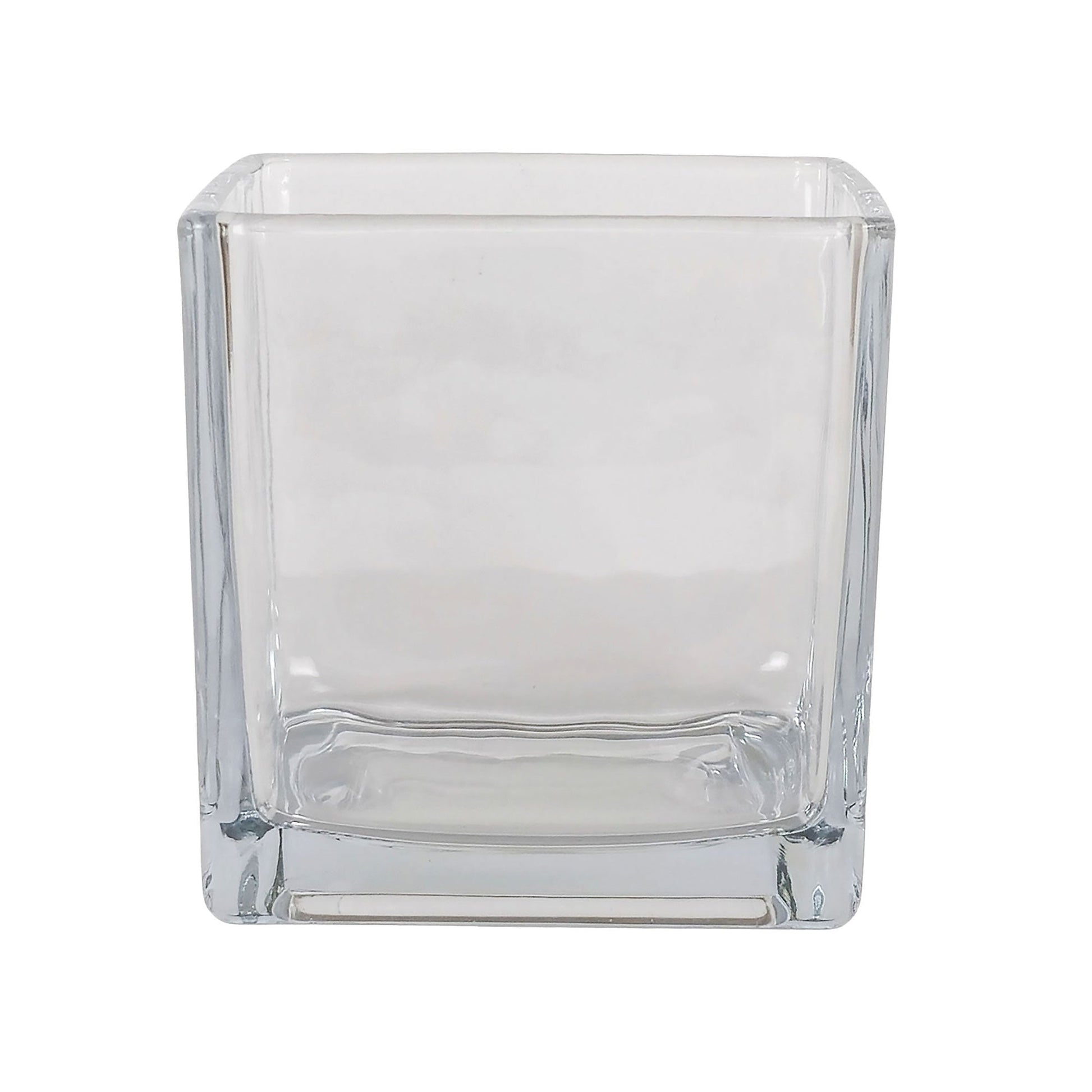330ml - Glasgow Vaso cuadrado de vidrio para velas cubo - Transparente - Candle Craft