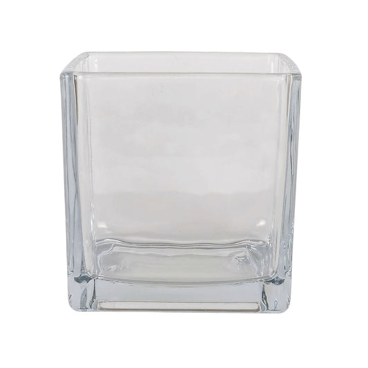 330ml - Glasgow Vaso cuadrado de vidrio para velas cubo - Transparente - Candle Craft