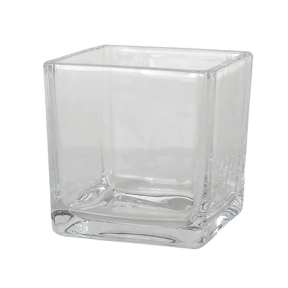 330ml - Glasgow Vaso cuadrado de vidrio para velas cubo - Transparente - Candle Craft