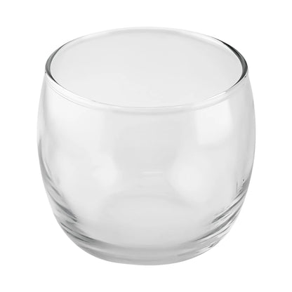 330ml - Mónaco Vaso de vidrio Redondo para velas - Frasco Cristal Transparente - Candle Craft
