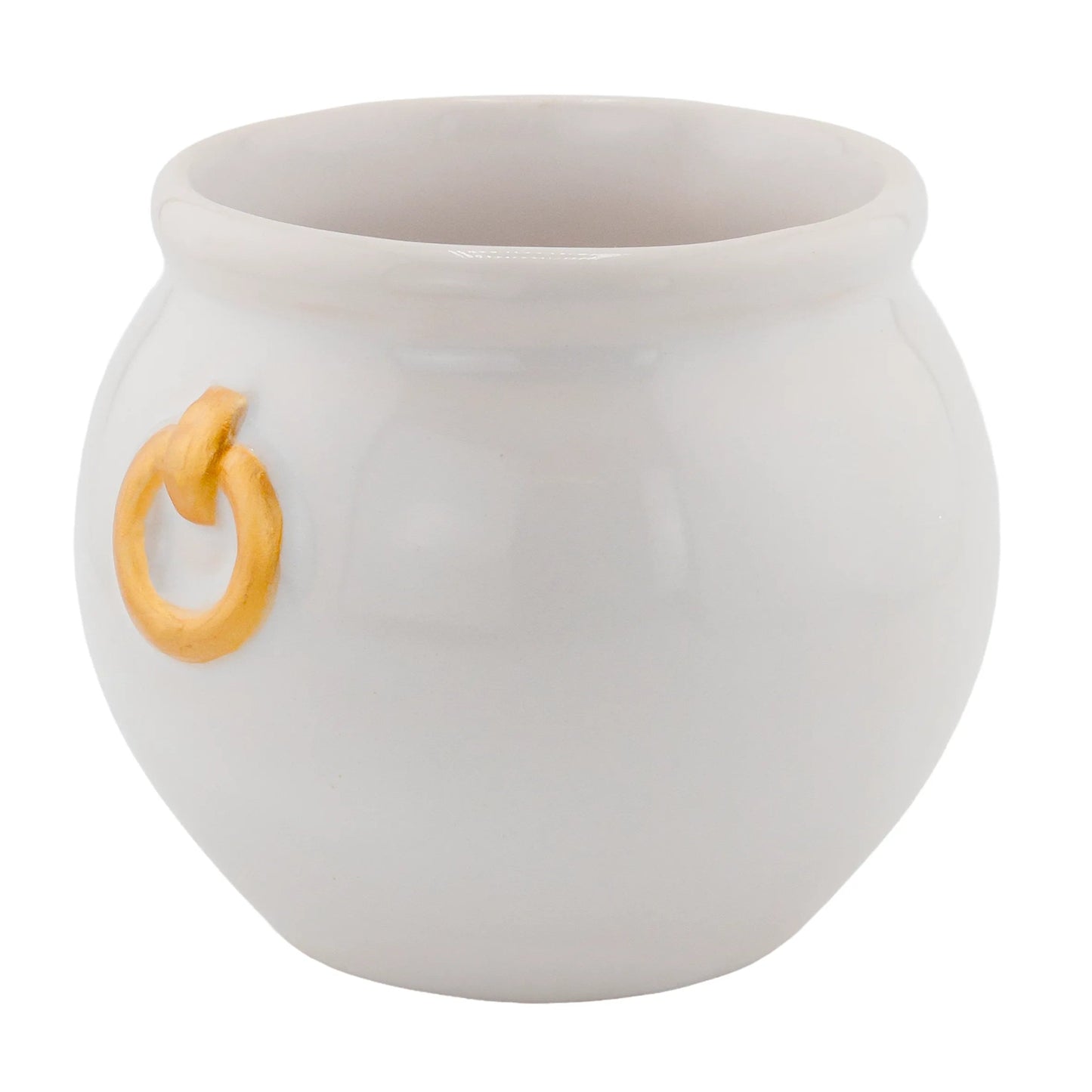 340ml - Colección Hechizo – Calderos de Cerámica para Velas - Blanco / Dorado (Edición Especial de Halloween) - Candle Craft