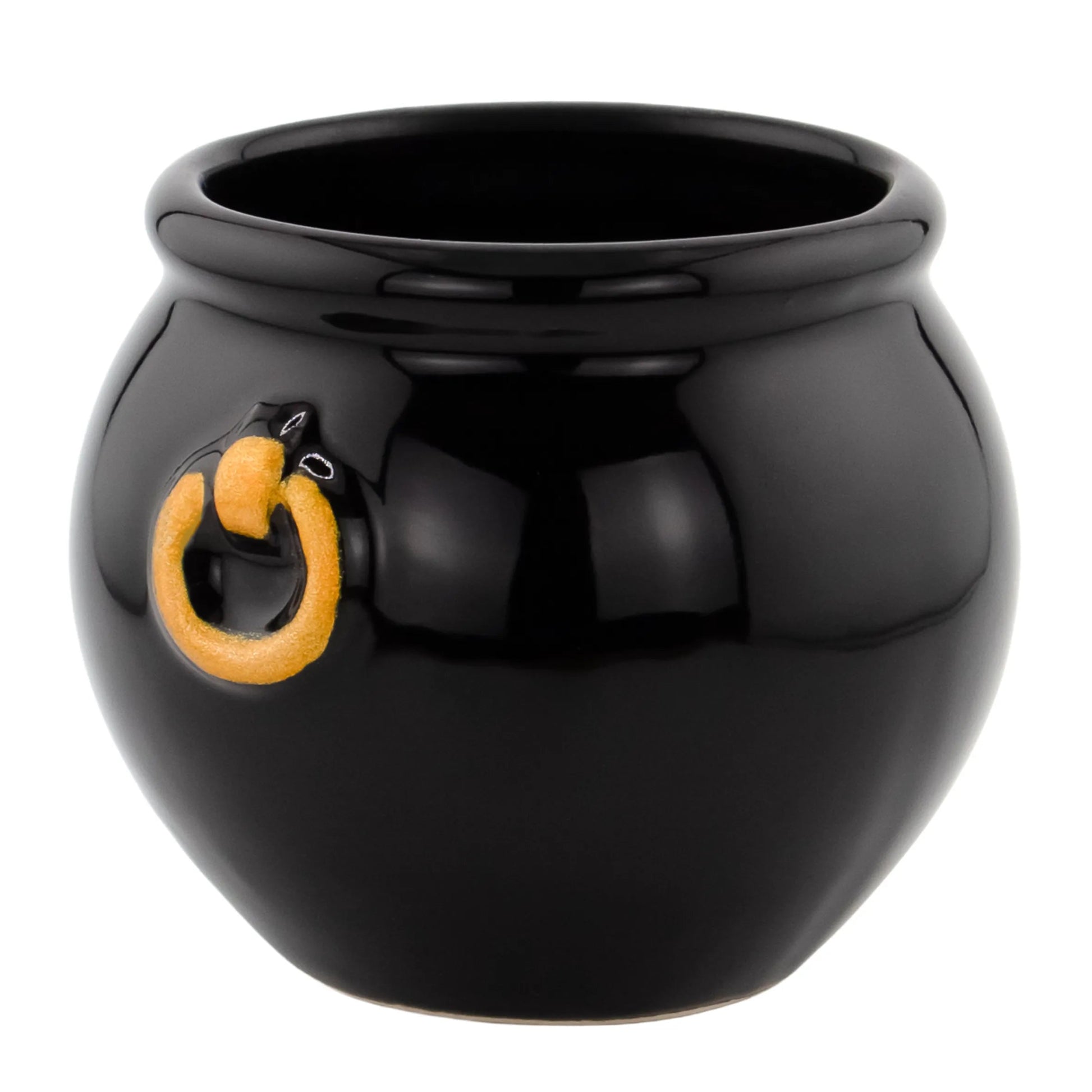 340ml - Colección Hechizo – Calderos de Cerámica para Velas - Negro / Dorado (Edición Especial de Halloween) - Candle Craft