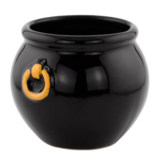340ml - Colección Hechizo – Calderos de Cerámica para Velas - Negro / Dorado (Edición Especial de Halloween) - Candle Craft