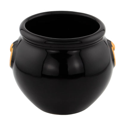 340ml - Colección Hechizo – Calderos de Cerámica para Velas - Negro / Dorado (Edición Especial de Halloween) - Candle Craft