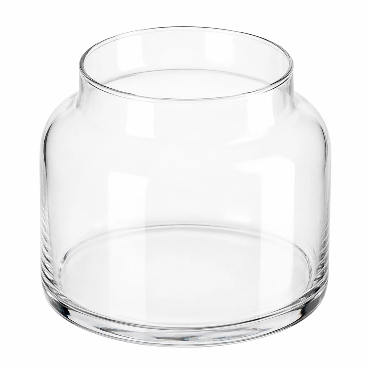 340ml - Porto Vaso de Vidrio Redondo - Frasco Tipo Botica para Velas - Cristal Transparente - Candle Craft
