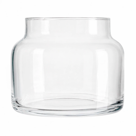 340ml - Porto Vaso de Vidrio Redondo - Frasco Tipo Botica para Velas - Cristal Transparente - Candle Craft