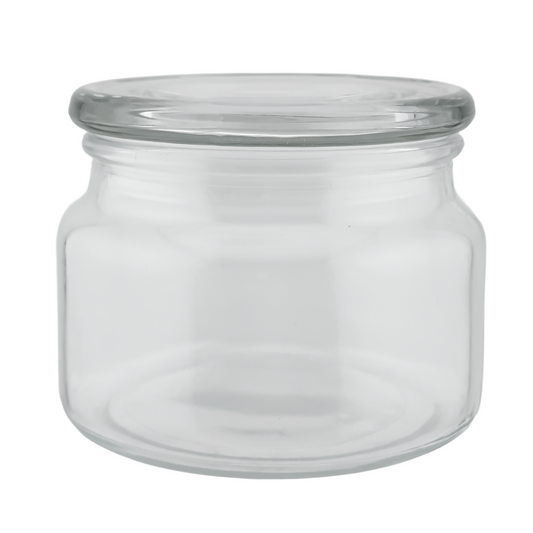 350ml - Portland - Vaso de Vidrio con tapa de vidrio - Transparente