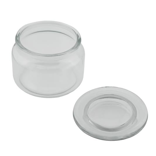 350ml - Portland - Vaso de Vidrio con tapa de vidrio - Transparente