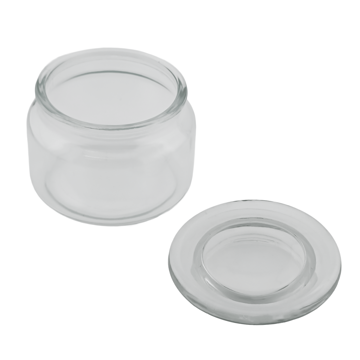 350ml - Portland - Vaso de Vidrio con tapa de vidrio - Transparente - Candle Craft