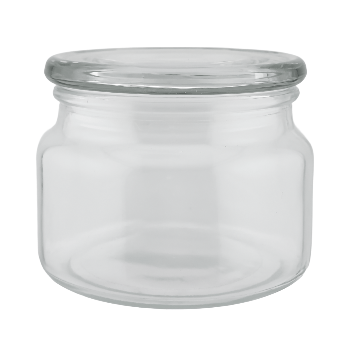 350ml - Portland - Vaso de Vidrio con tapa de vidrio - Transparente - Candle Craft