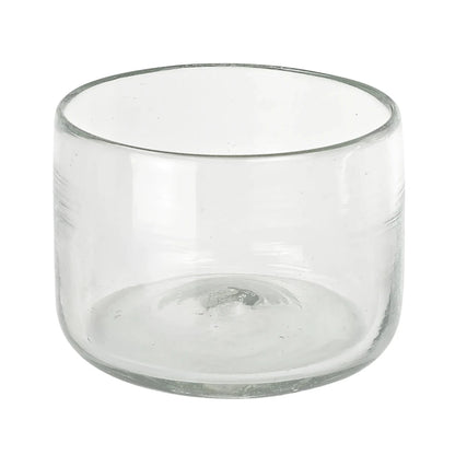 360ml - Florencia Vaso de vidrio soplado artesanal - Frasco Cristal Transparente - Hecho a mano - Candle Craft
