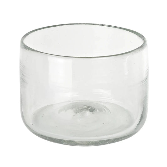 360ml - Florencia Vaso de vidrio soplado artesanal - Frasco Cristal Transparente - Hecho a mano - Candle Craft