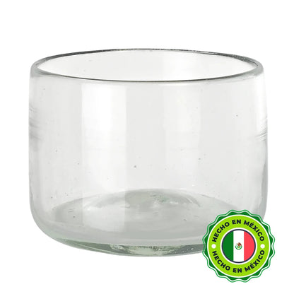 360ml - Florencia Vaso de vidrio soplado artesanal - Frasco Cristal Transparente - Hecho a mano - Candle Craft
