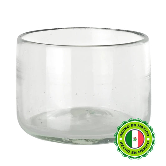 360ml - Florencia Vaso de vidrio soplado artesanal - Frasco Cristal Transparente - Hecho a mano - Candle Craft