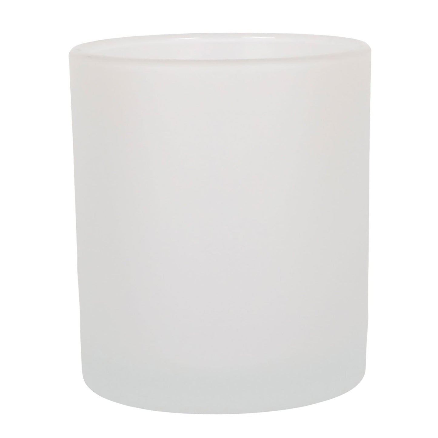 3ooml - Mónaco Vaso de vidrio para velas - Blanco Satinado - Candle Craft