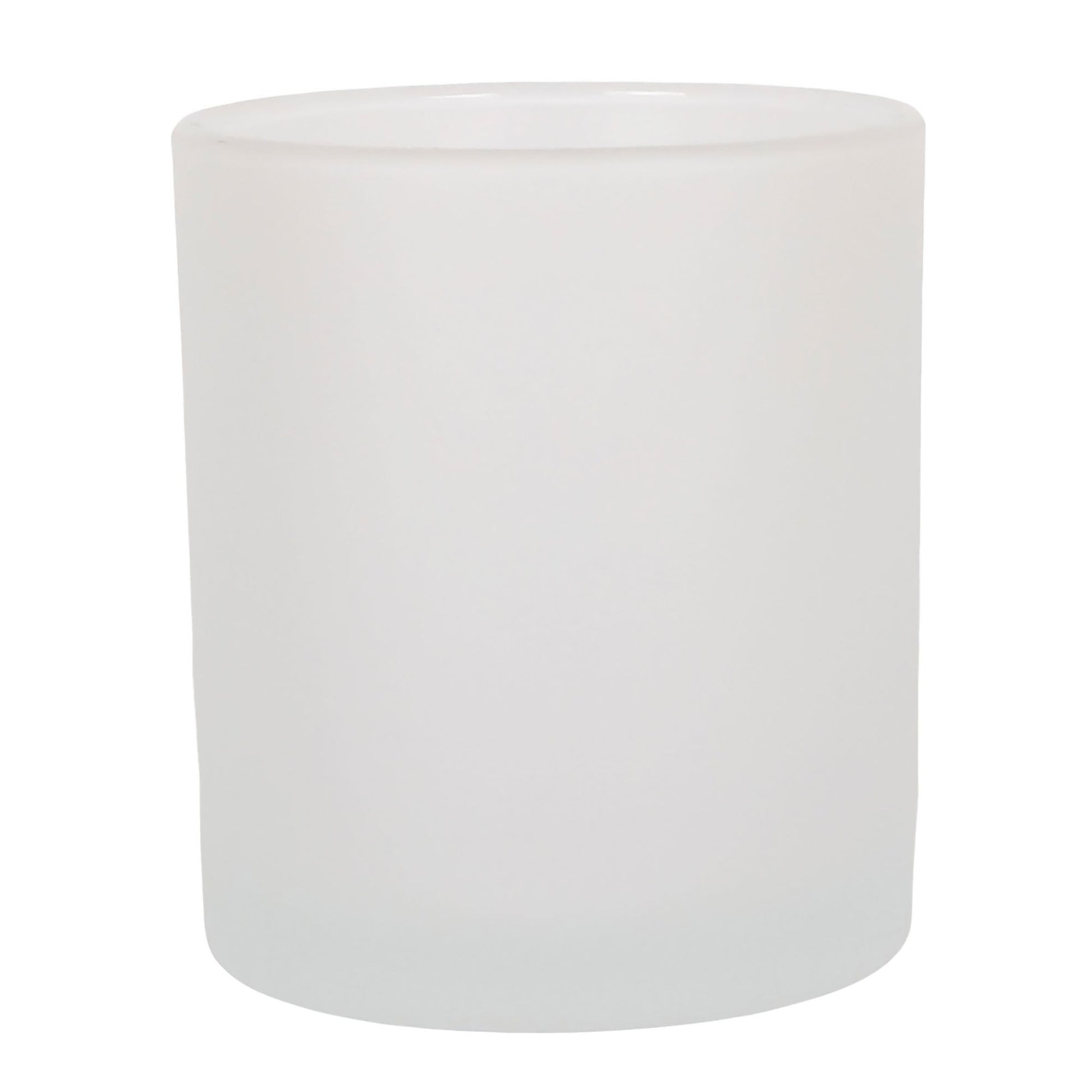 3ooml - Mónaco Vaso de vidrio para velas - Blanco Satinado - Candle Craft