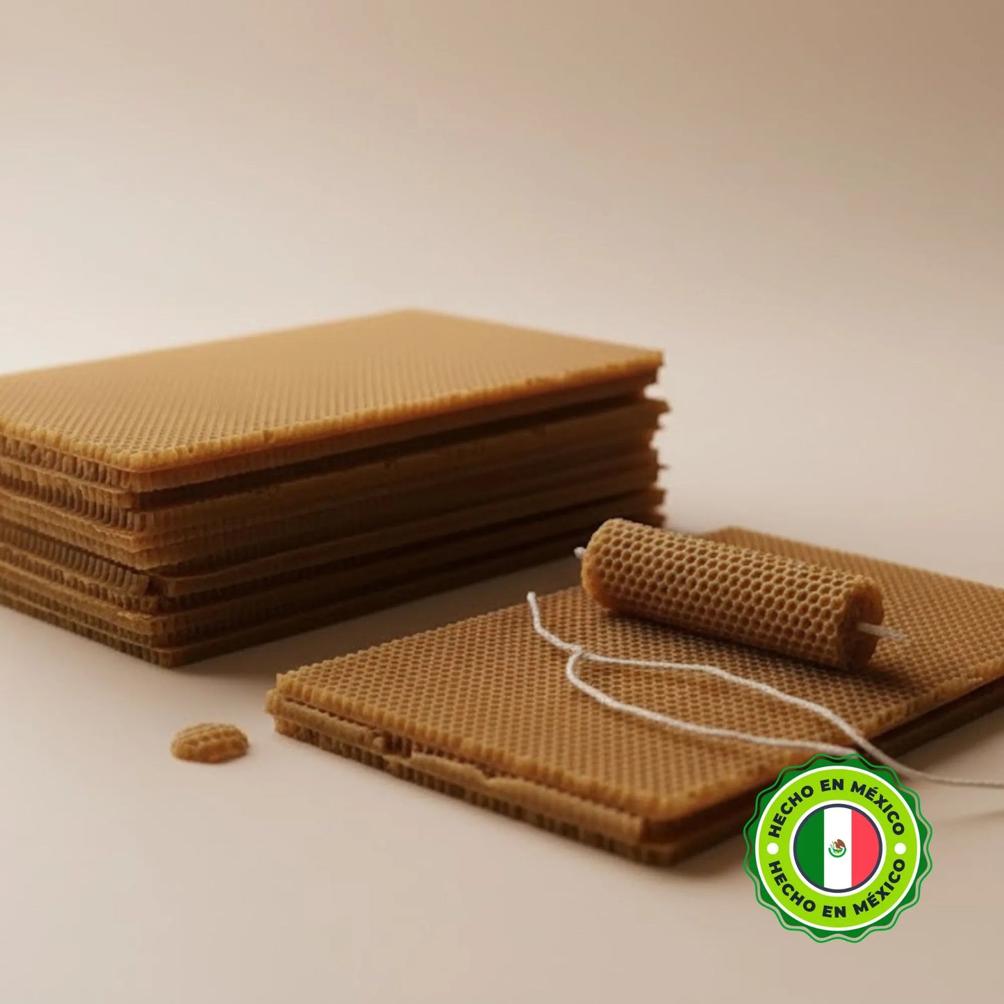Láminas de Cera de Abeja Nacional Estampada - Lastro Chico 20x42cm para Velas Enrolladas y Manualidades