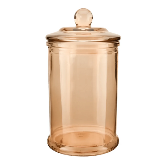 400ml - Oxford Vaso de vidrio para velas estilo columna cilíndrico - Ámbar / Champagne Transparente - Candle Craft