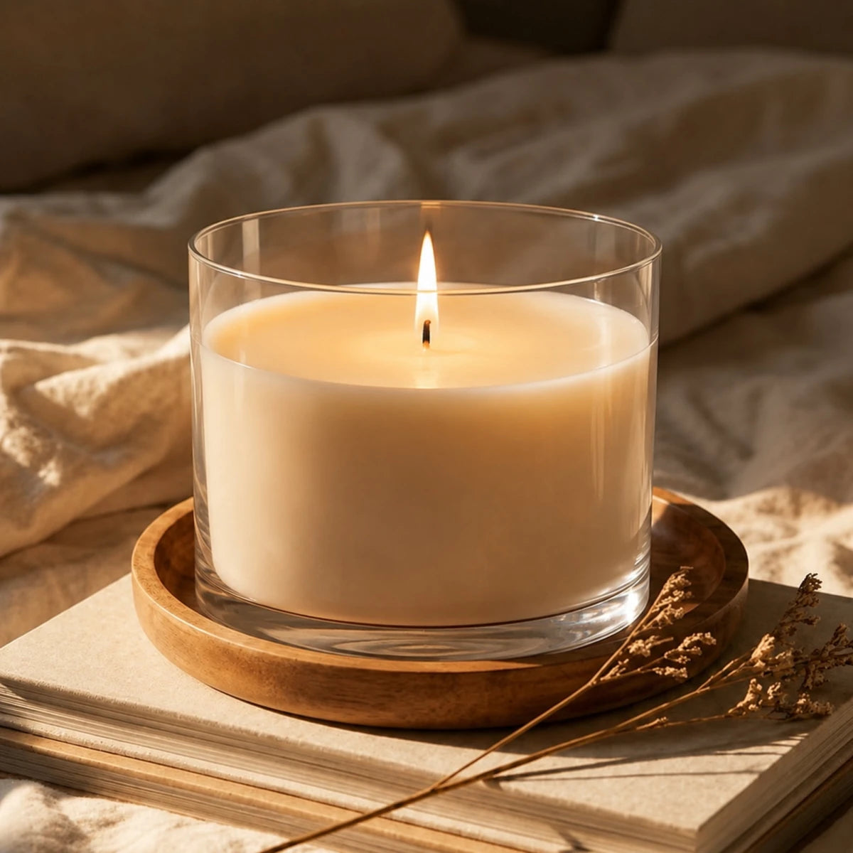 4100ml - Mónaco Vaso de Vidrio para Velas Extra Grande - Frasco Cristal Transparente - Candle Craft