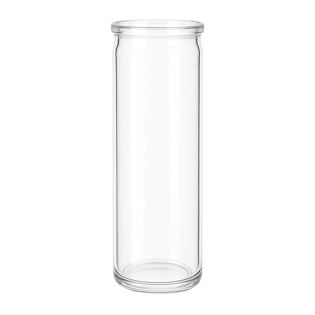 430ml - Vaso para Veladora 100 No 1 - Vaso de vidrio para Velas - Transparente - Mediano - Candle Craft