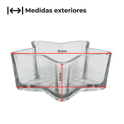 440ml - Colección Navidad - Estrella de Cristal para Velas - Transparente (Edición Especial de Navidad) - Candle Craft