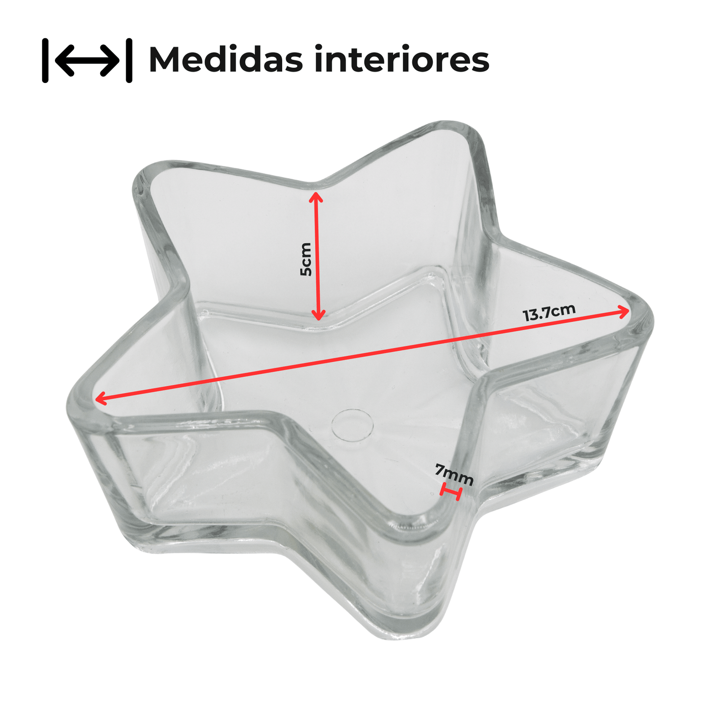 440ml - Colección Navidad - Estrella de Cristal para Velas - Transparente (Edición Especial de Navidad) - Candle Craft