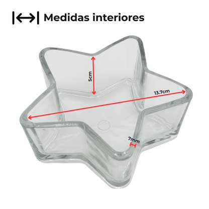 440ml - Colección Navidad - Estrella de Cristal para Velas - Transparente (Edición Especial de Navidad) - Candle Craft