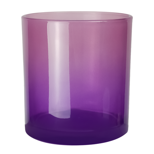 300ml - Mónaco Vaso de vidrio para velas - 2 Colores: Rosa y Morado Transparente