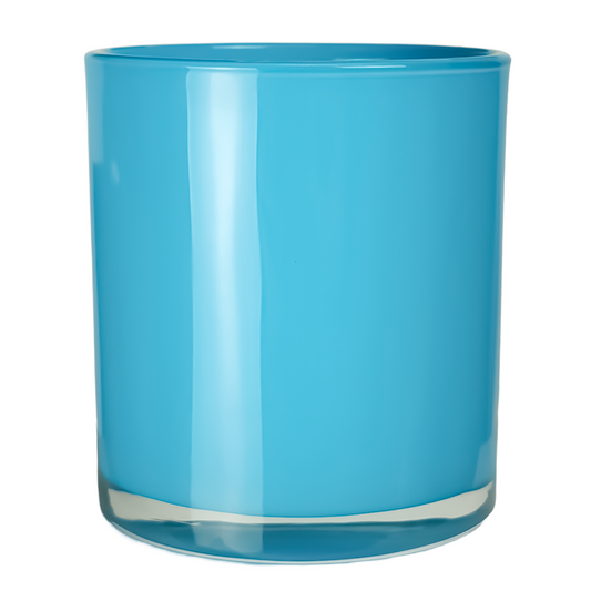 450ml - Mónaco Vaso de vidrio para velas - Azul Cielo Brillante