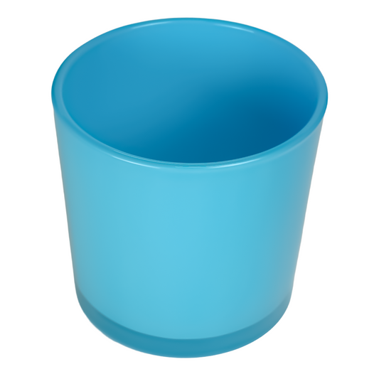 450ml - Mónaco Vaso de vidrio para velas - Azul Cielo Brillante