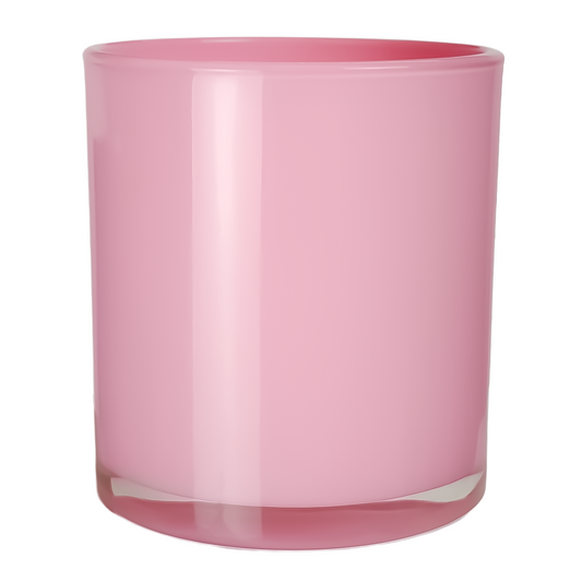 450ml - Mónaco Vaso de vidrio para velas - Rosa Brillante