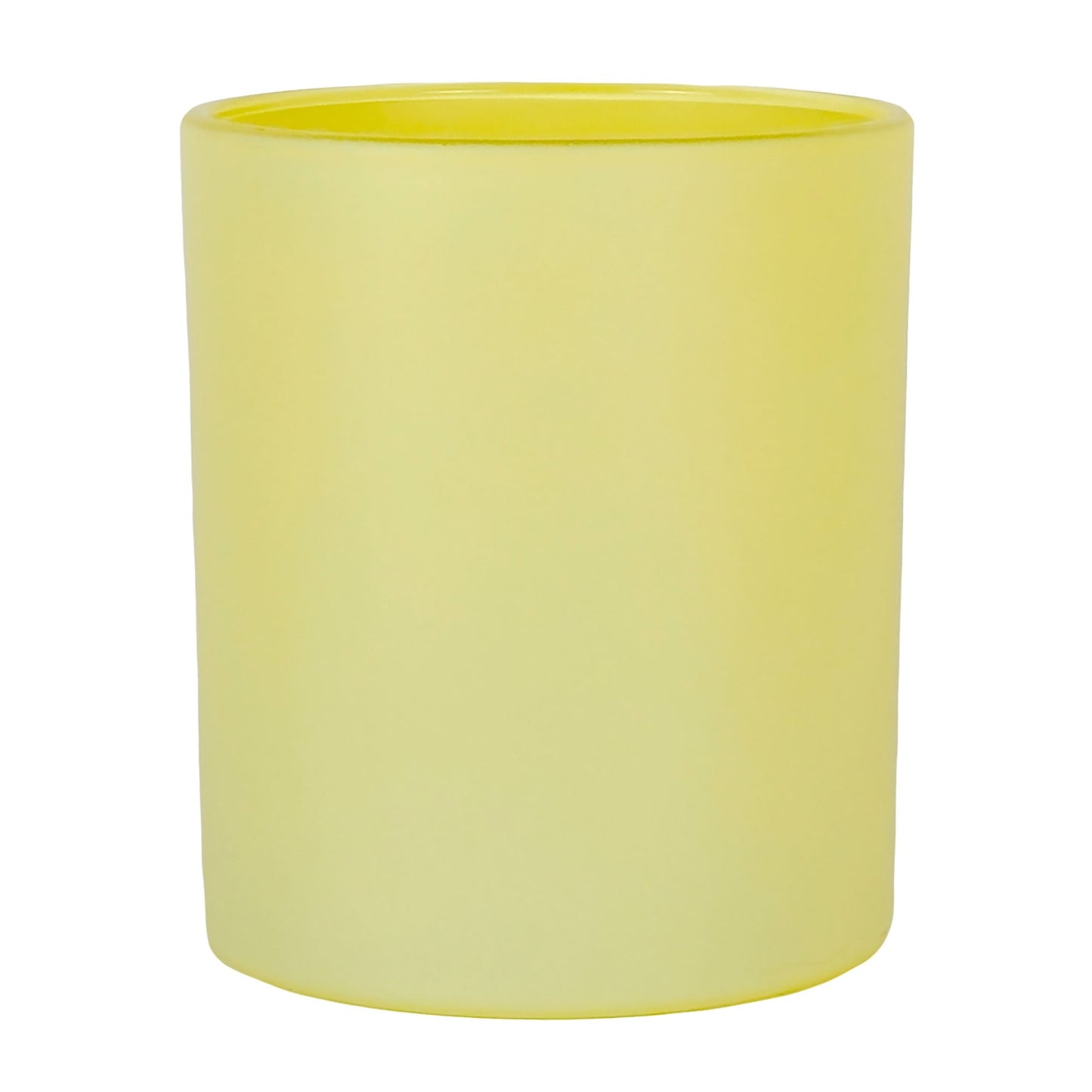 450ml - Mónaco Vaso de vidrio para velas - Amarillo Pastel Mate - Candle Craft