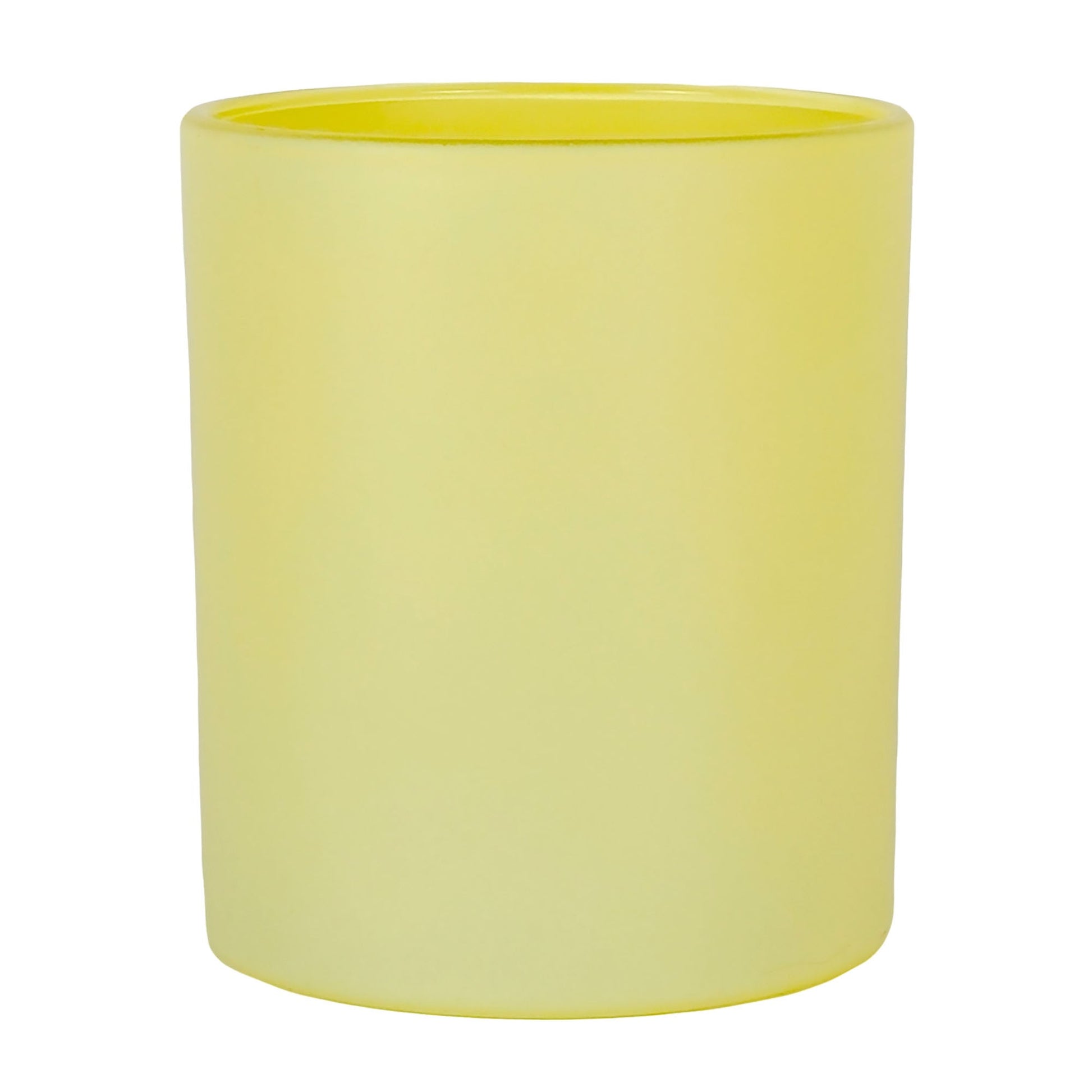 450ml - Mónaco Vaso de vidrio para velas - Amarillo Pastel Mate - Candle Craft
